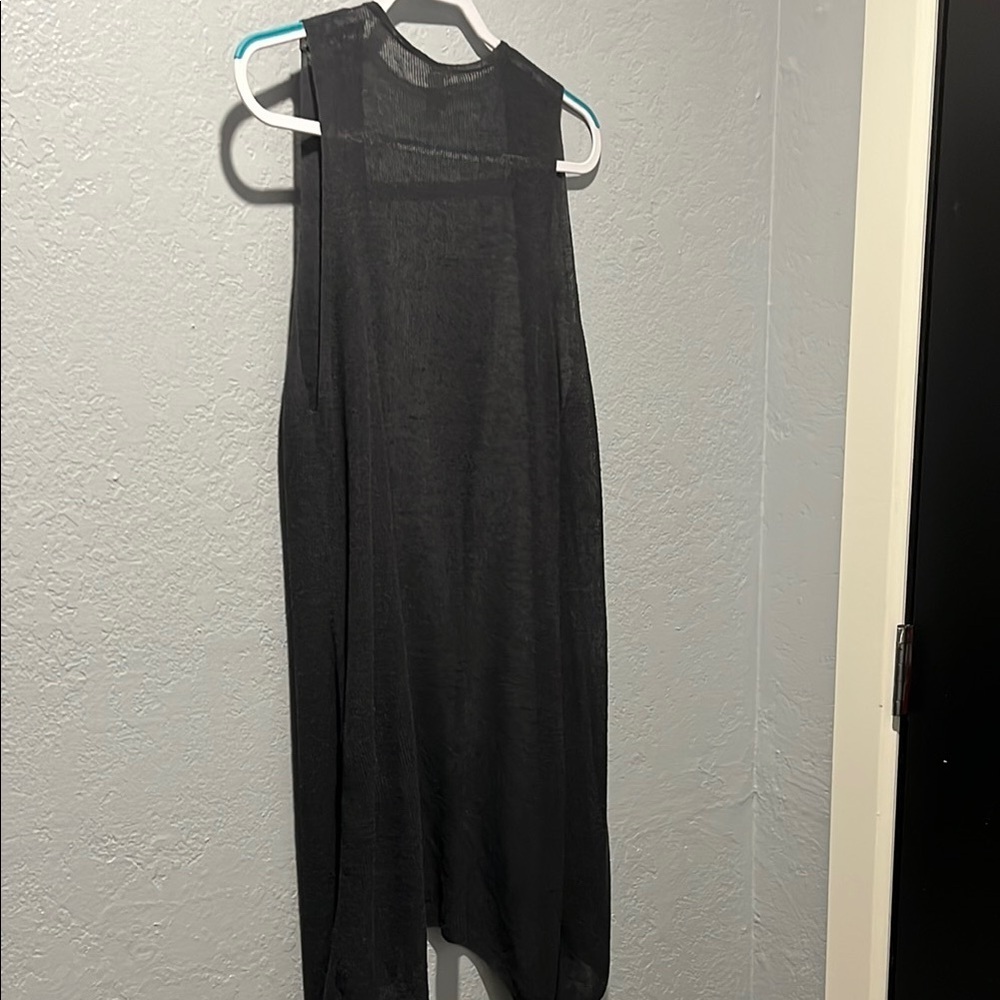 Eileen Fisher Gray Sleeveless Cardigan Vest - Picture 4 of 6